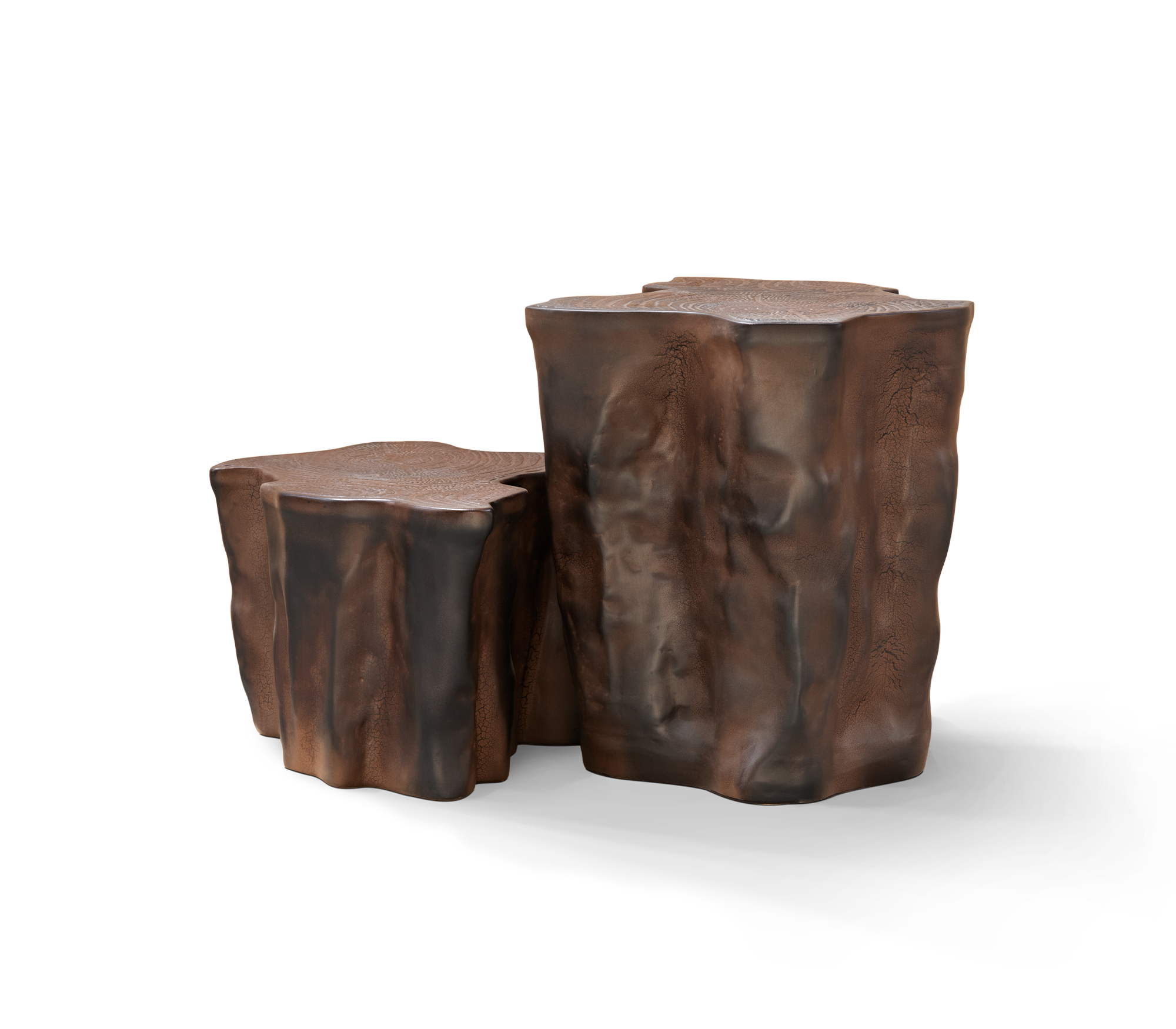 Horizon donkerbruine keramische bijzettafel