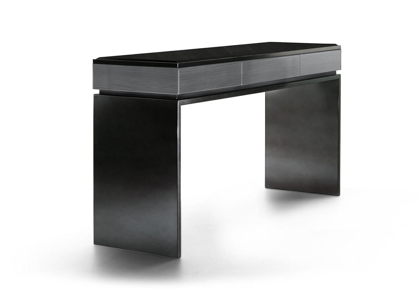 Zwarte console met laden