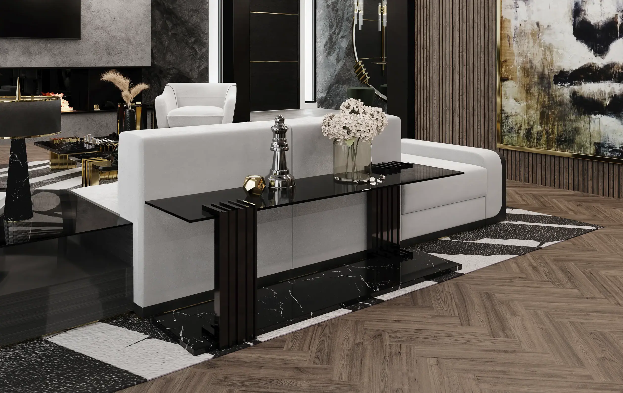 Whirlwind lange bijzettafel