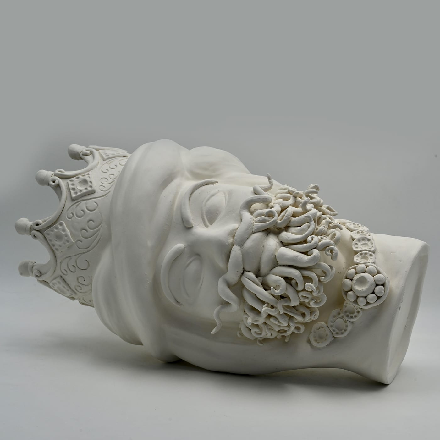 Moor's Head grijze sculptuur
