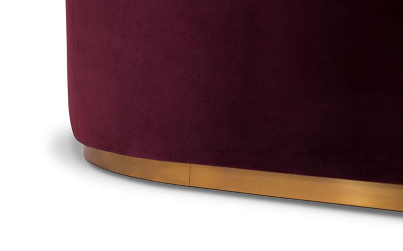 Premium comfort rode gebogen bank