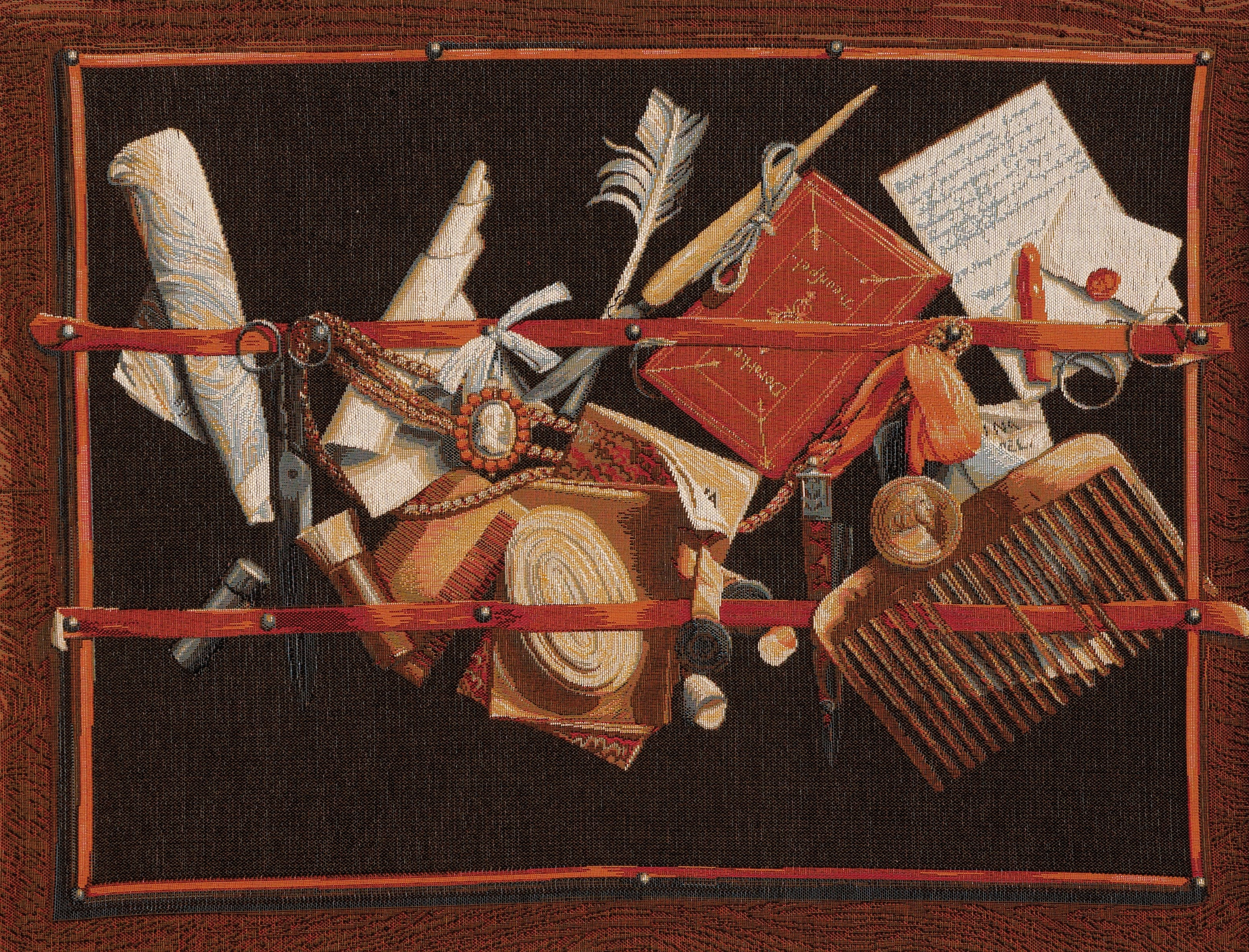 Cabinet of Curiosities, E. Collier wandtapijt | Maat: 50 × 67 cm
