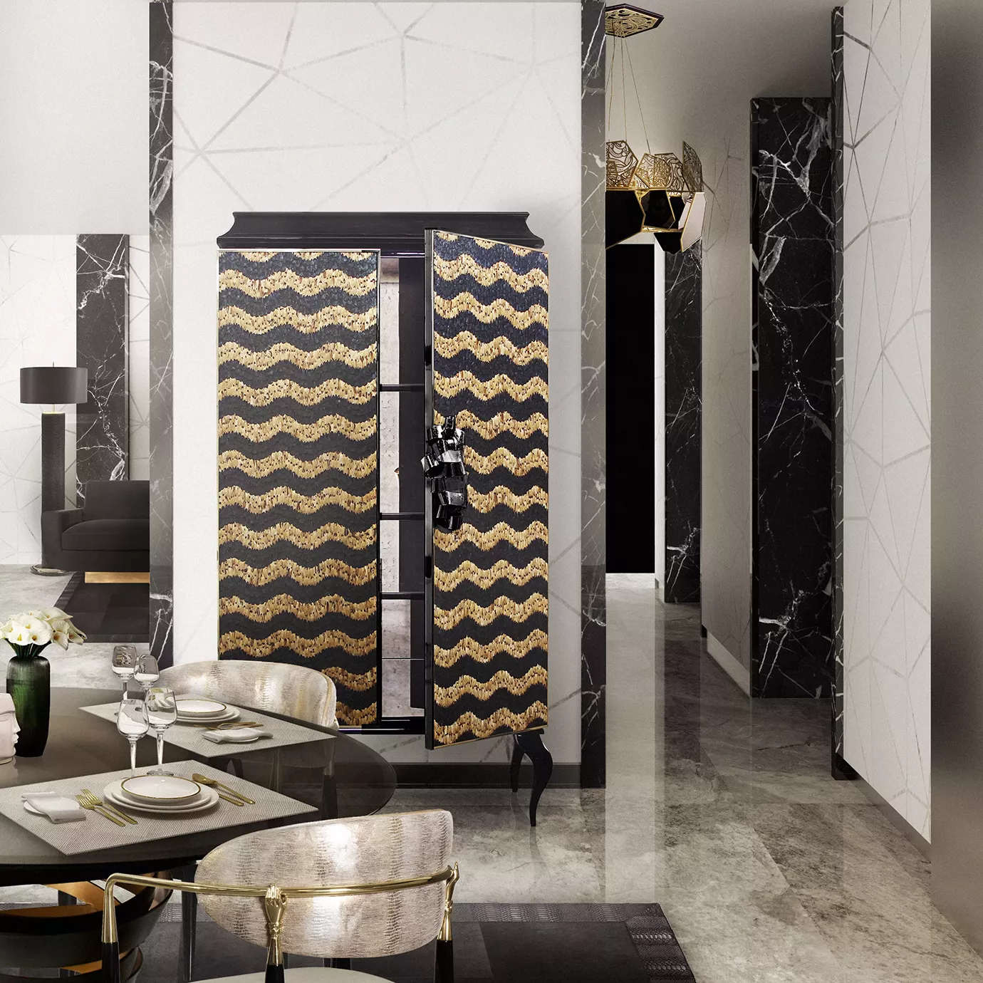 Mirage karamel veer kledingkast