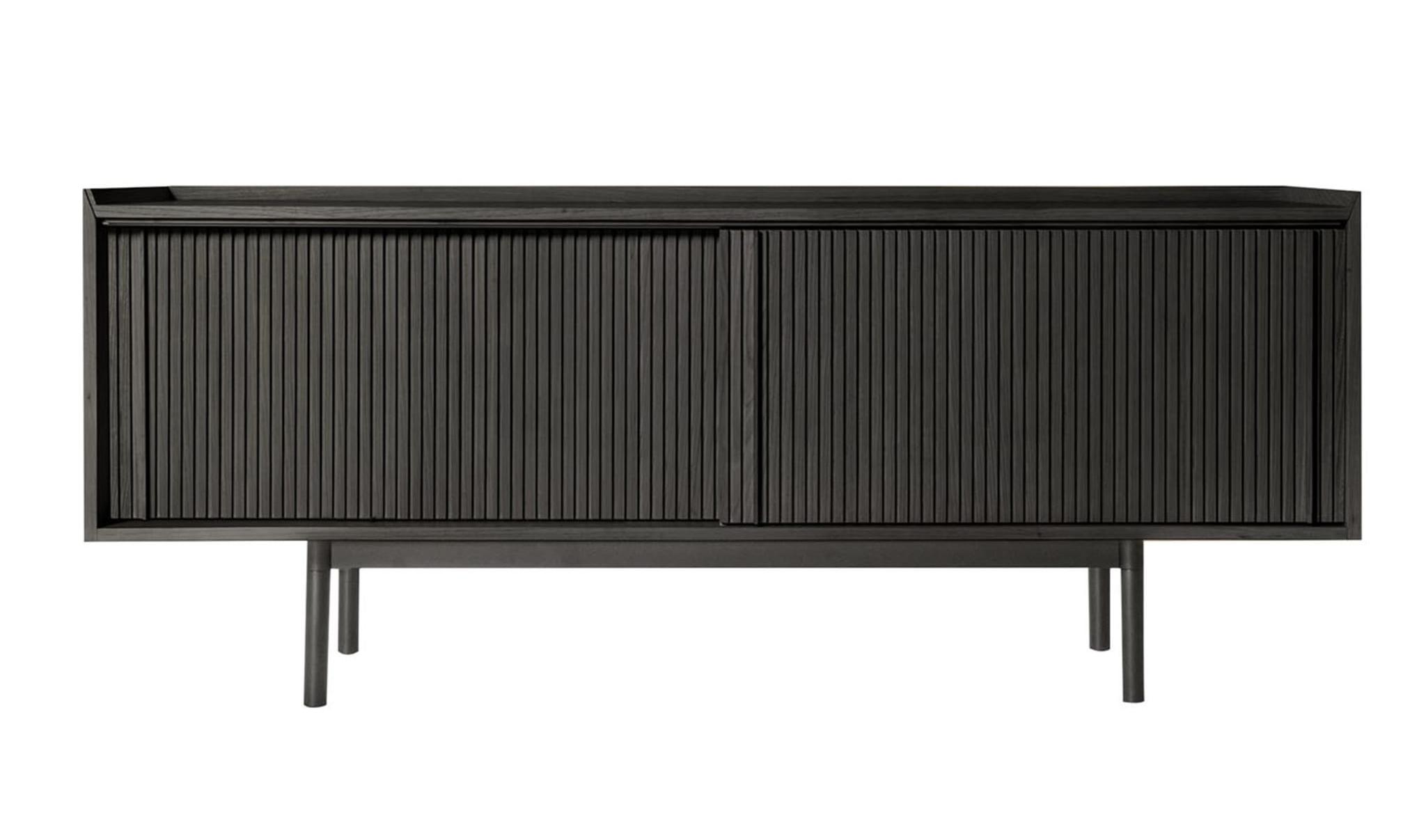 Sipario laag zwart 2-deurs dressoir