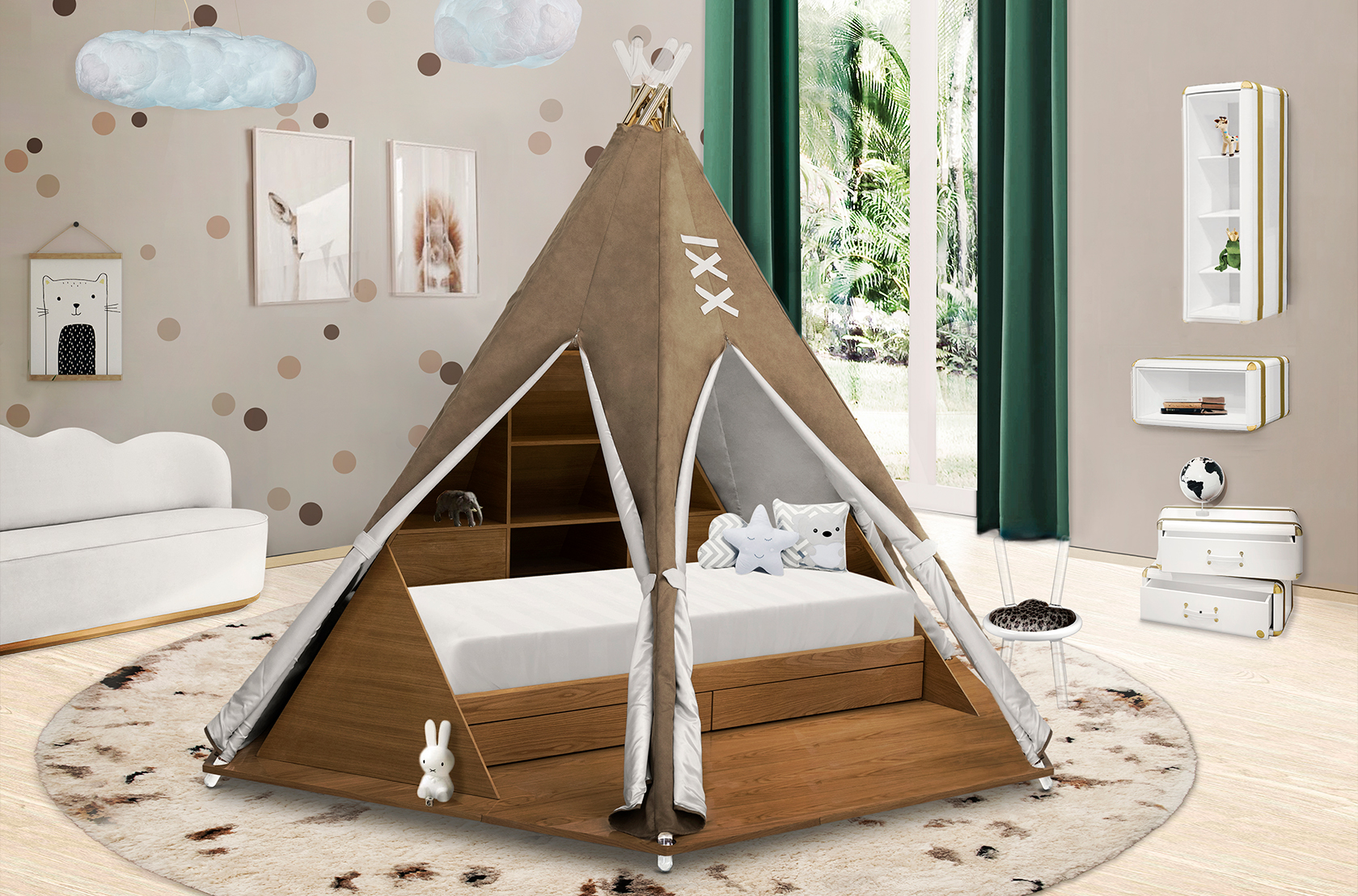 Tribal Hideout kinderbed