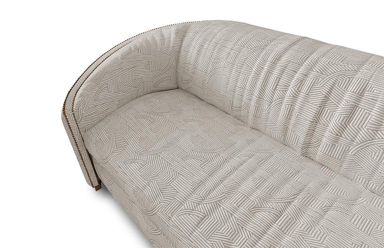 Premium comfort beige gebogen bank