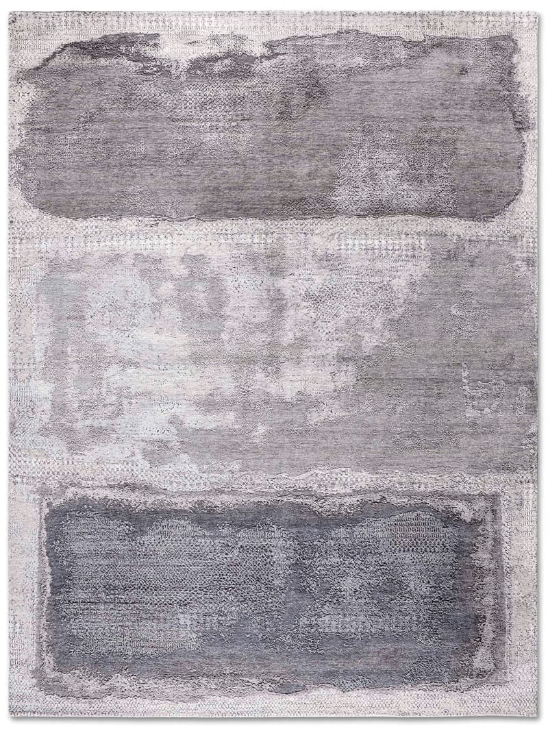 Silver White Grey handgeweven tapijt | Maat: 300 × 400 cm