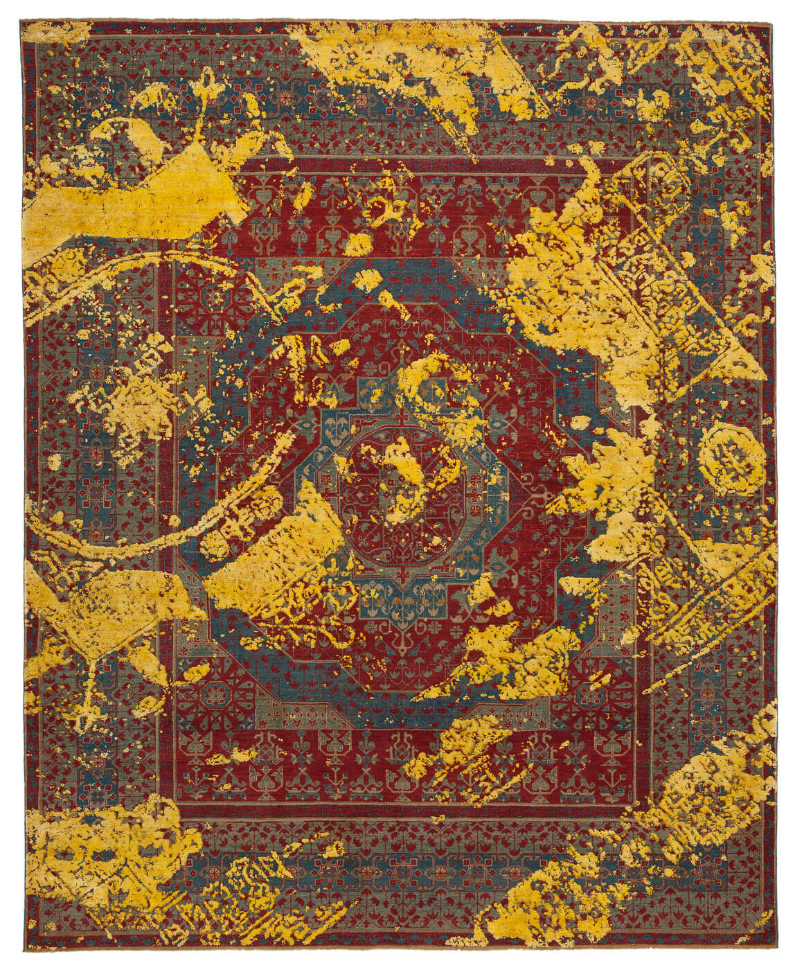 Mamluk farringdon tagged neonoranje tapijt | Maat: 300 × 400 cm