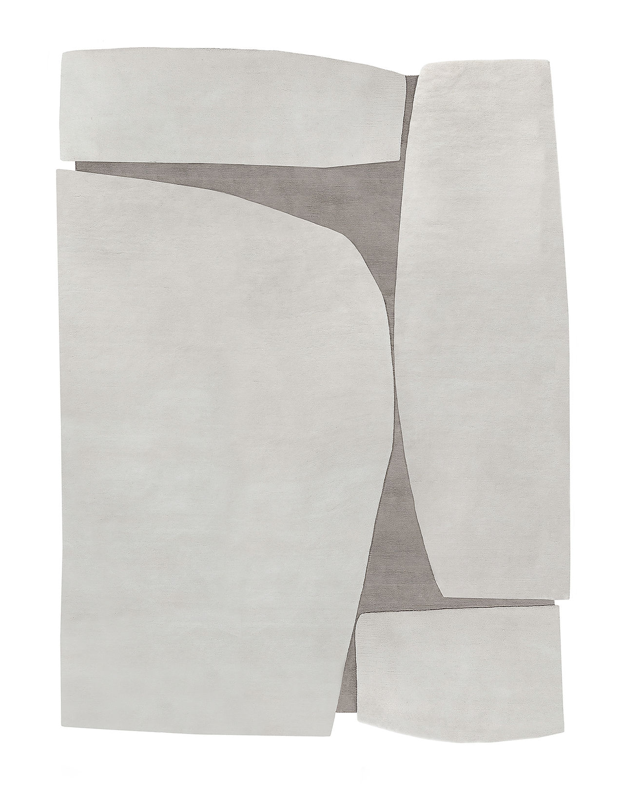 Gevormd grijs tapijt | Maat: 220 × 300 cm