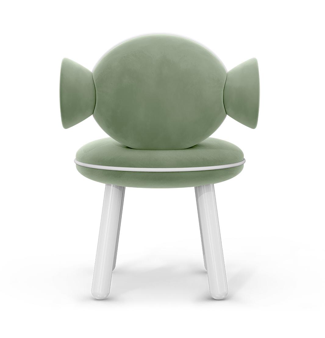 Lollipop groene poefstoel