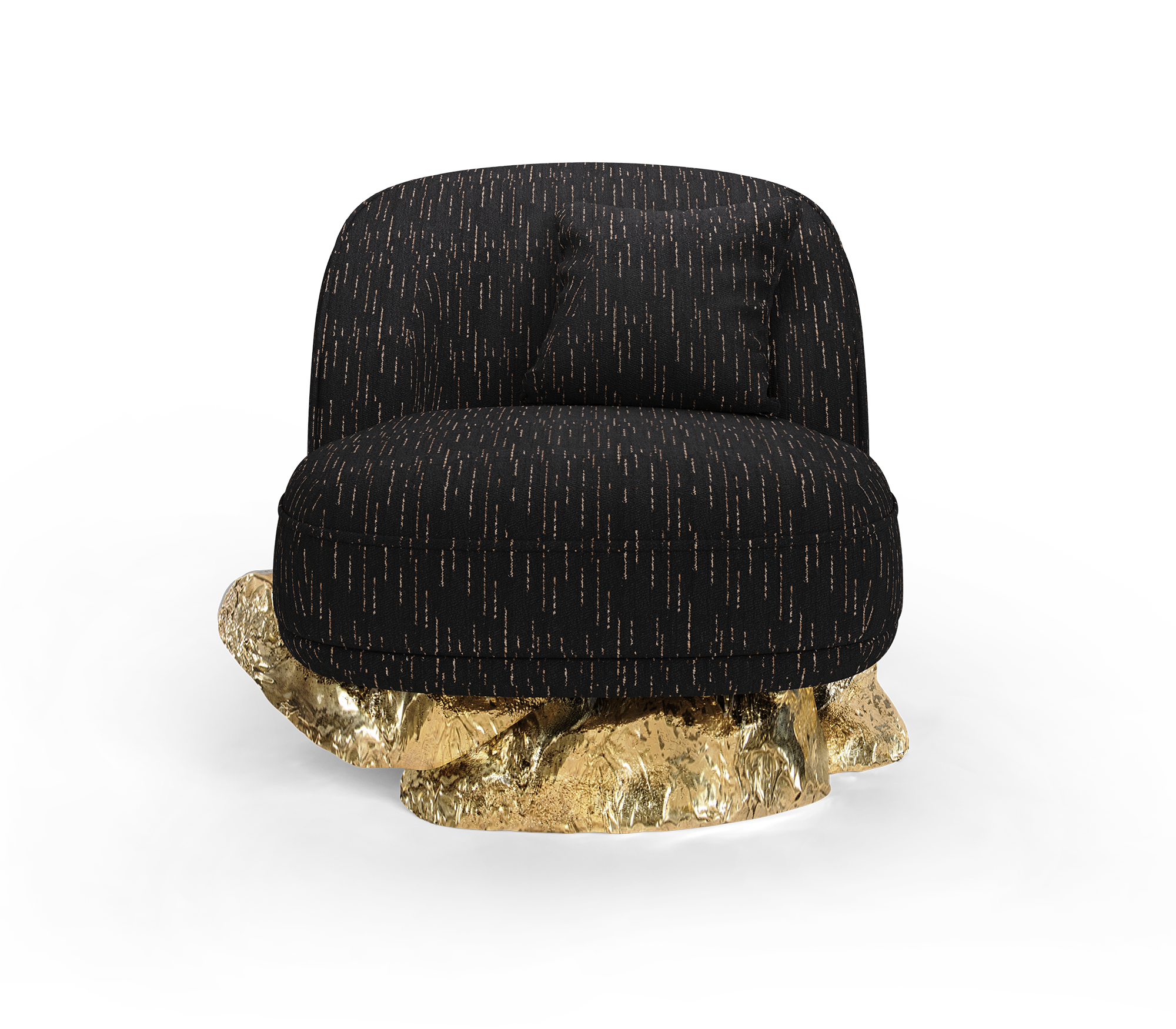 Angora zwarte fauteuil