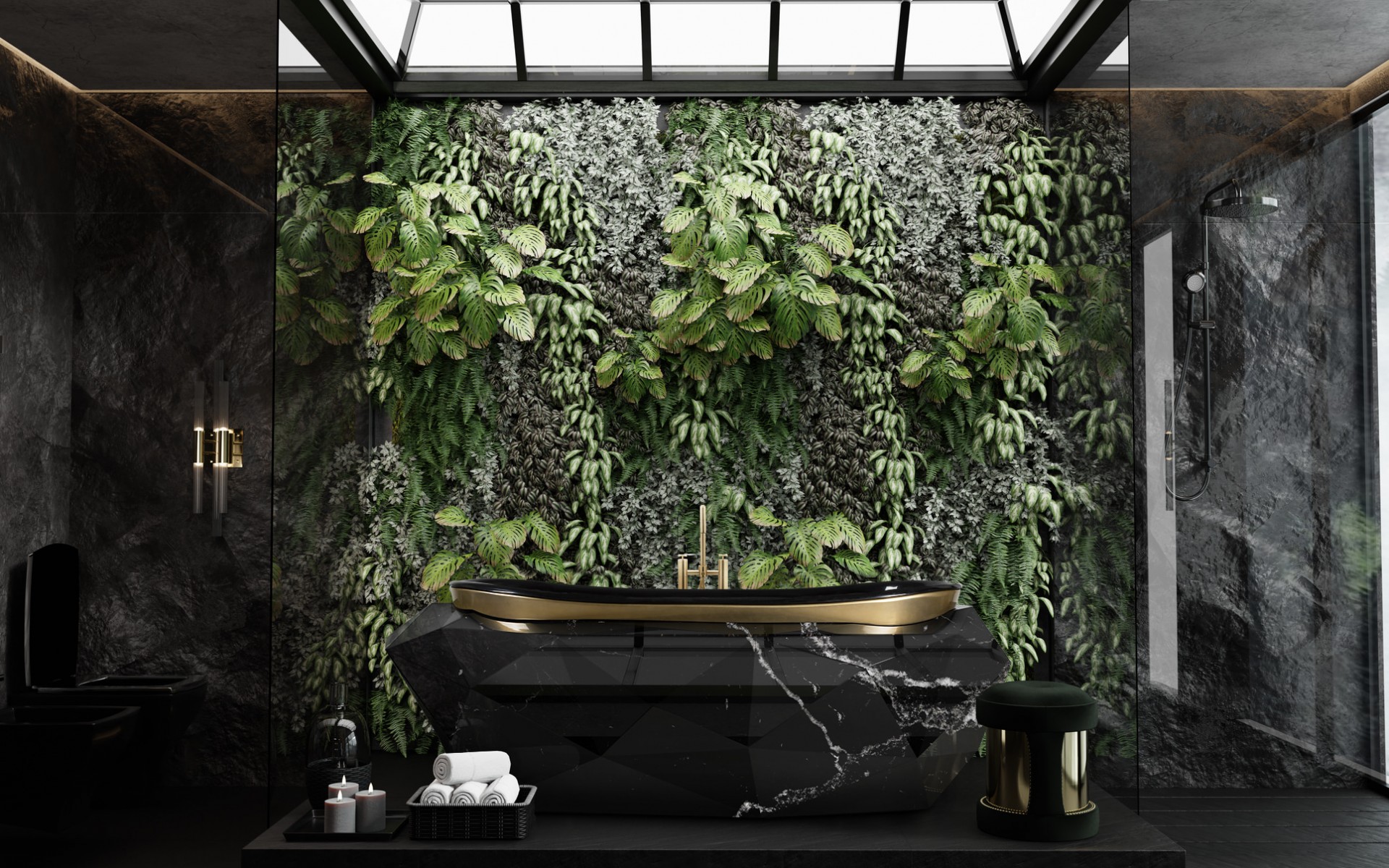 Gemstone imitatie marmer badkuip