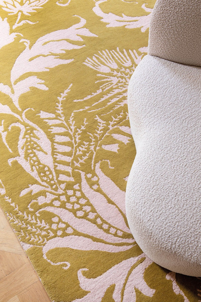 Baroque geel tapijt | Maat: 200 × 280 cm