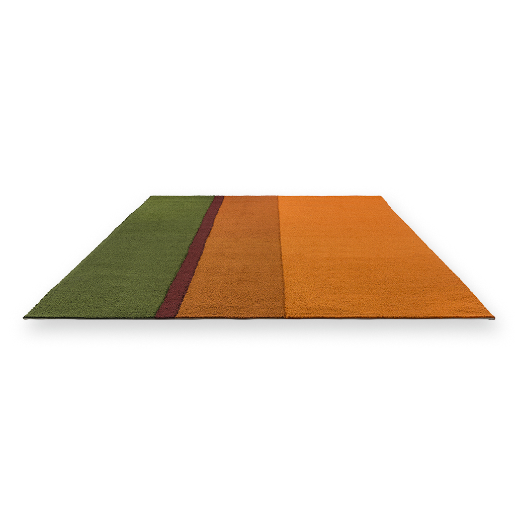 Festival streep oranje/groen outdoor tapijt | Maat: 250 × 350 cm