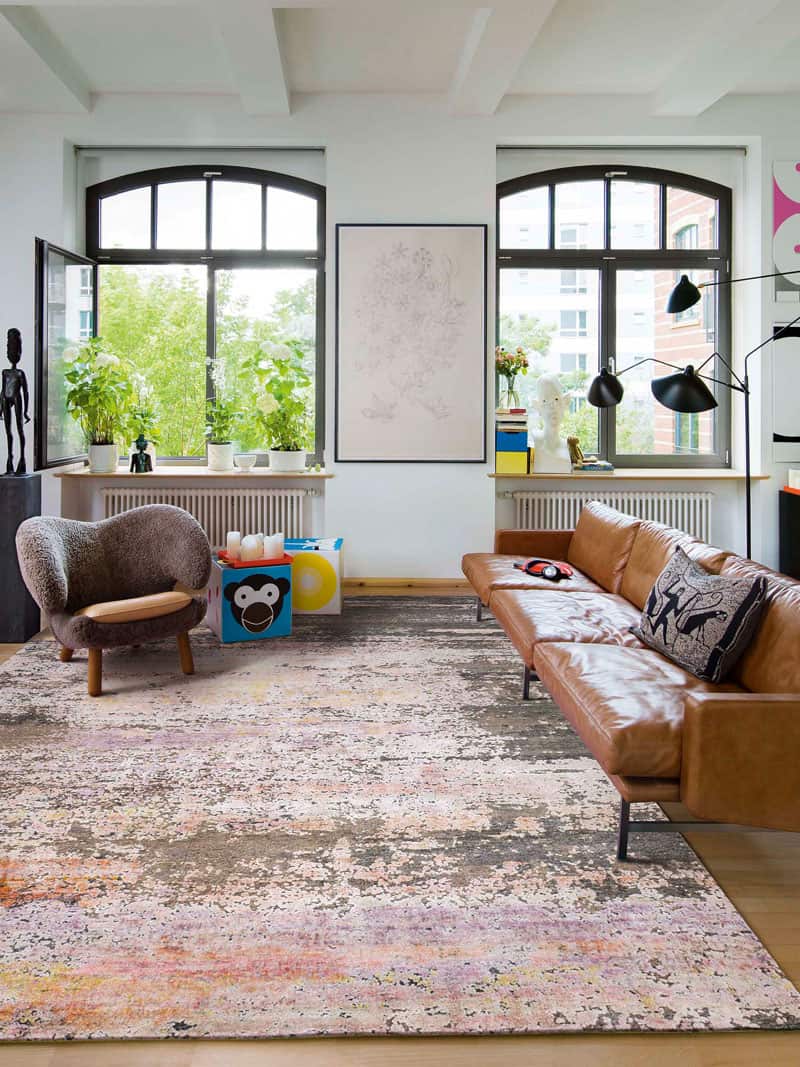 Soft Pink handgemaakte luxe vloerkleed