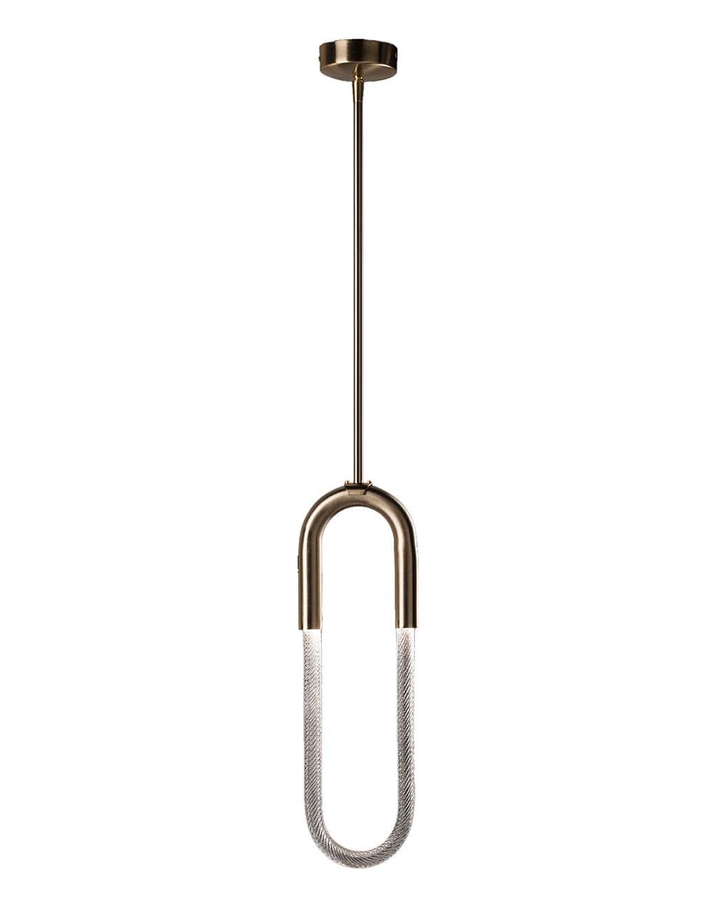 Moderne Ovale Hanglamp met Helder Murano Glas
