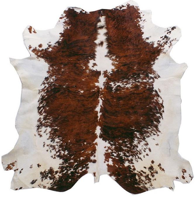 Bruin-witte natuurlijke koeienhuid | Maat: 200 × 240 cm