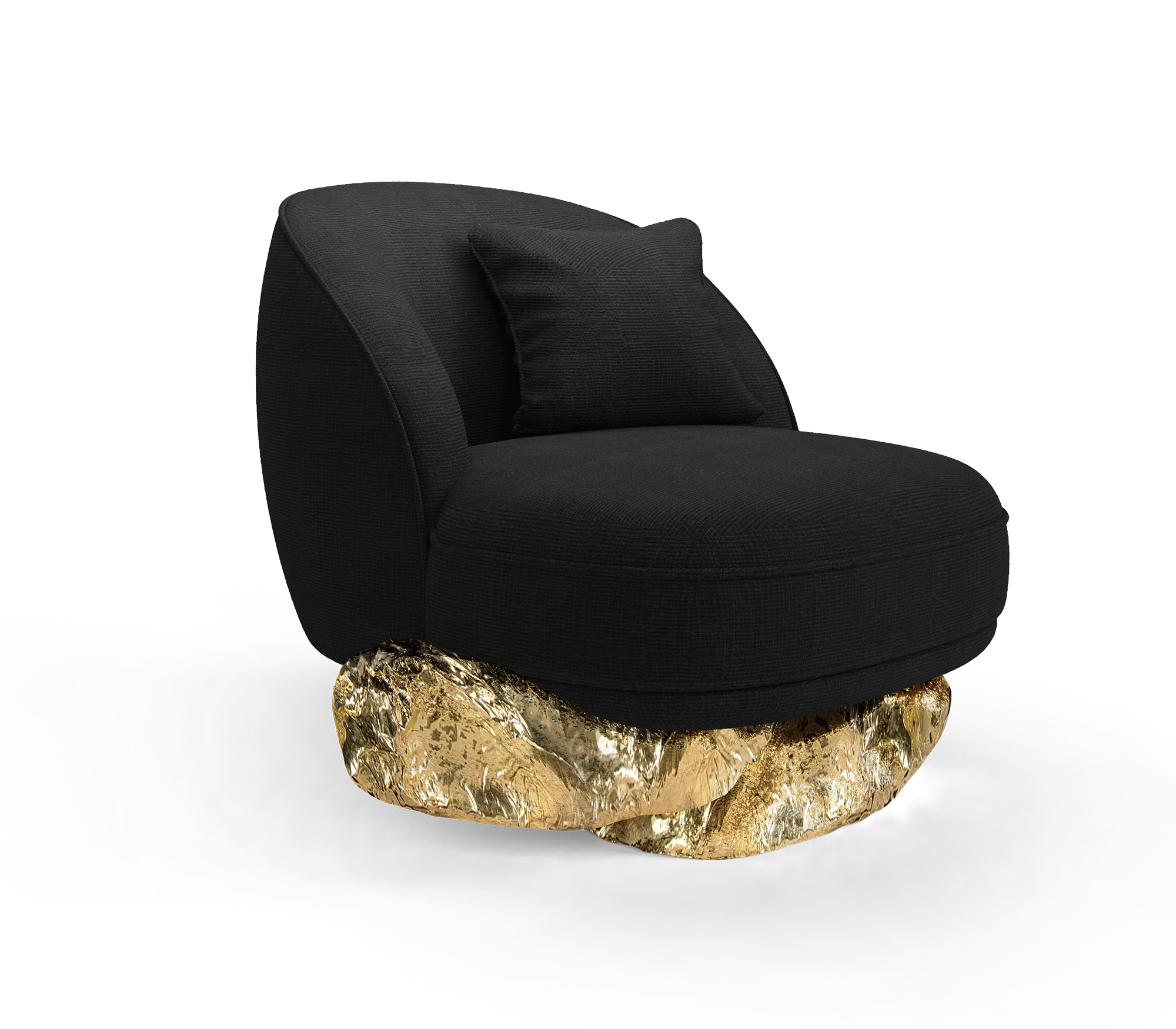 Angora Baltic zwarte fauteuil