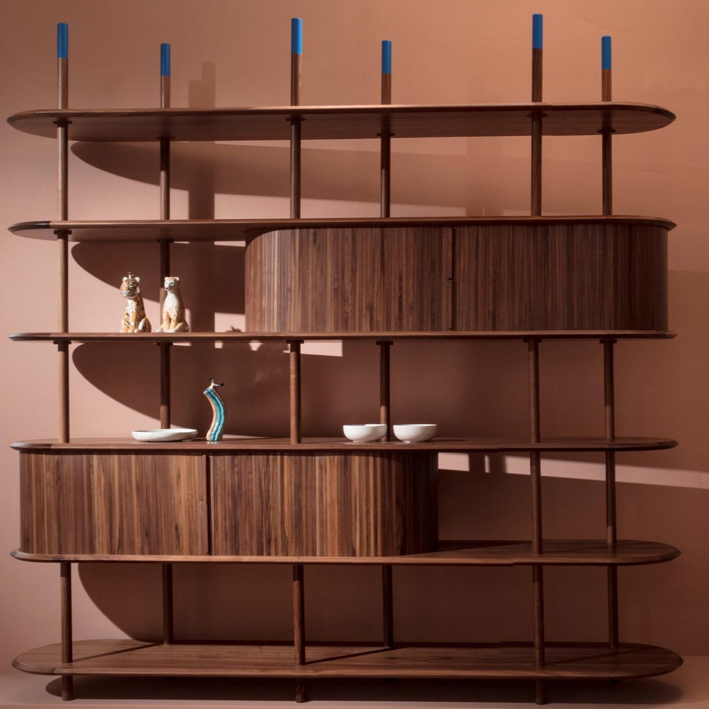 Moderne modulaire Canaletto walnoot boekenkast