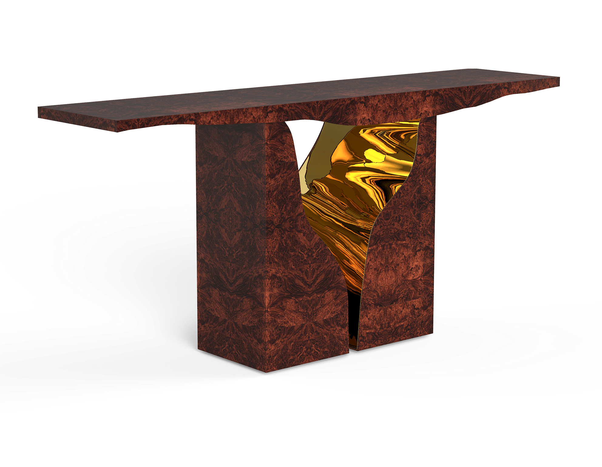 Fissure walnoten console