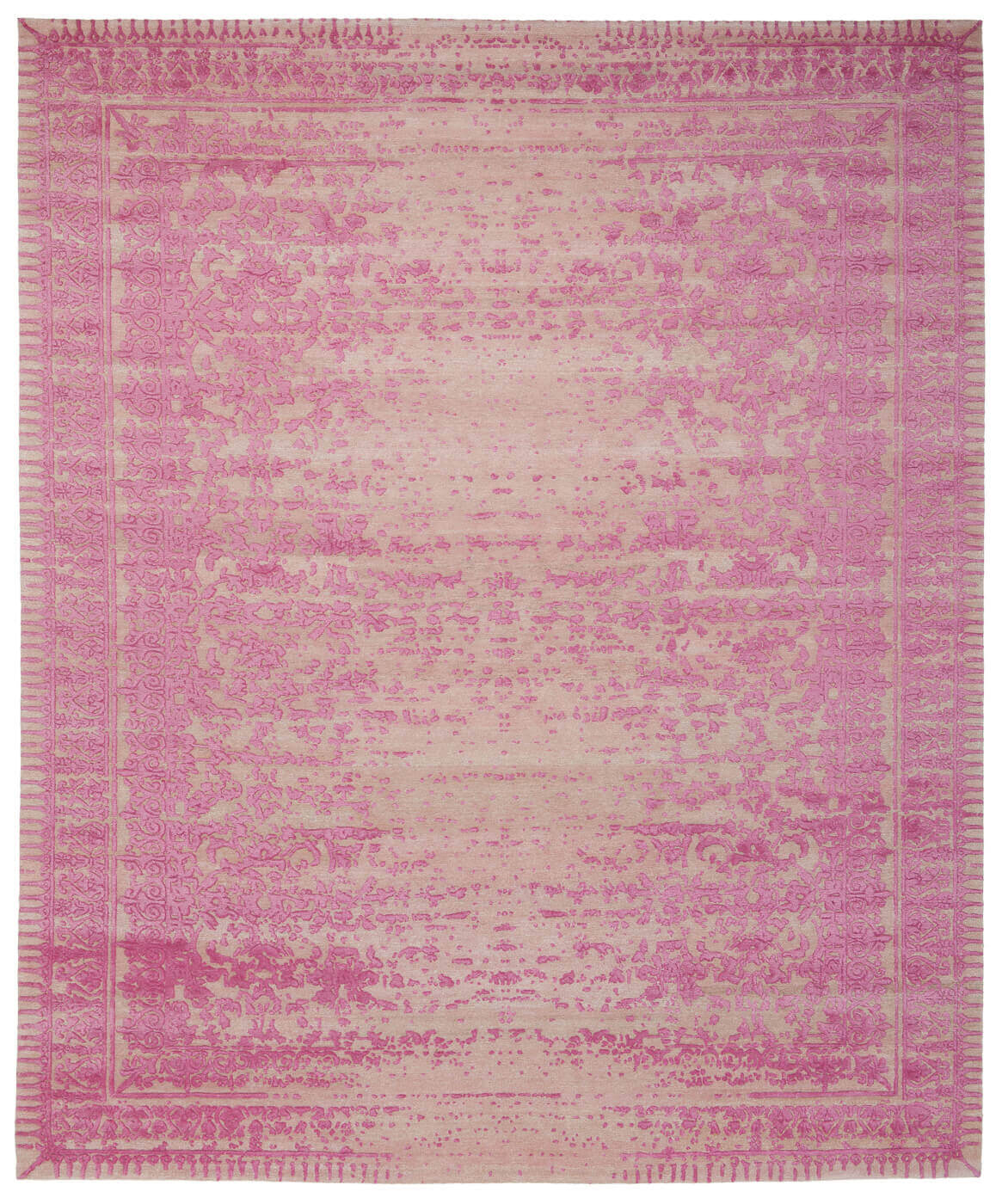 Ferrara stomped reverse roze tapijt | Maat: 280 × 360 cm