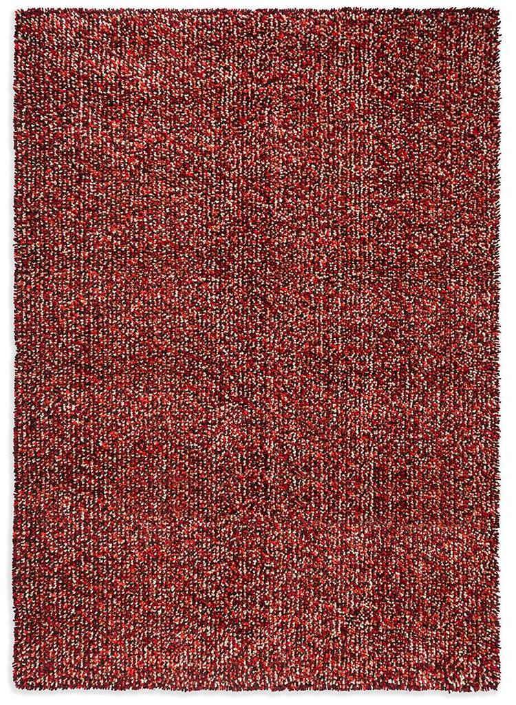 Pop-art rood shag gevilt tapijt | Maat: 160 × 230 cm