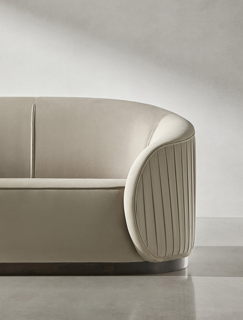 Abano beige middelgrote bank