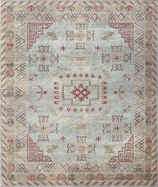 Khotan handgeknoopt wol vloerkleed