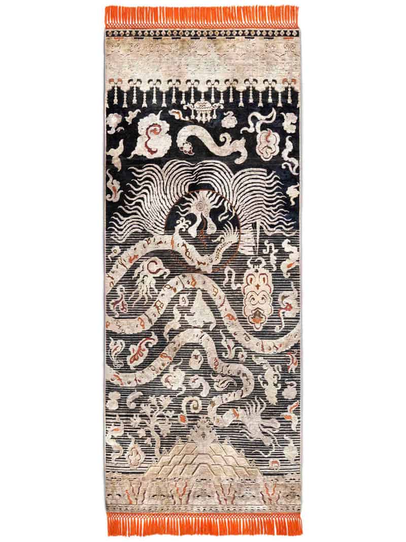 Dragon handgeknoopt tapijt | Maat: 160 × 365 cm