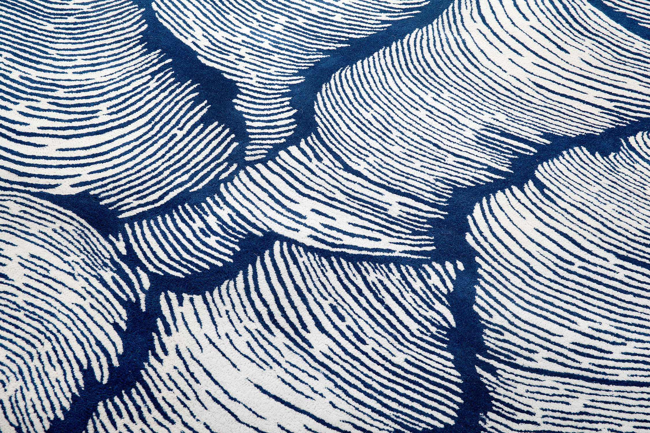 Designer rond blauw tapijt | Maat: Ø 250 cm
