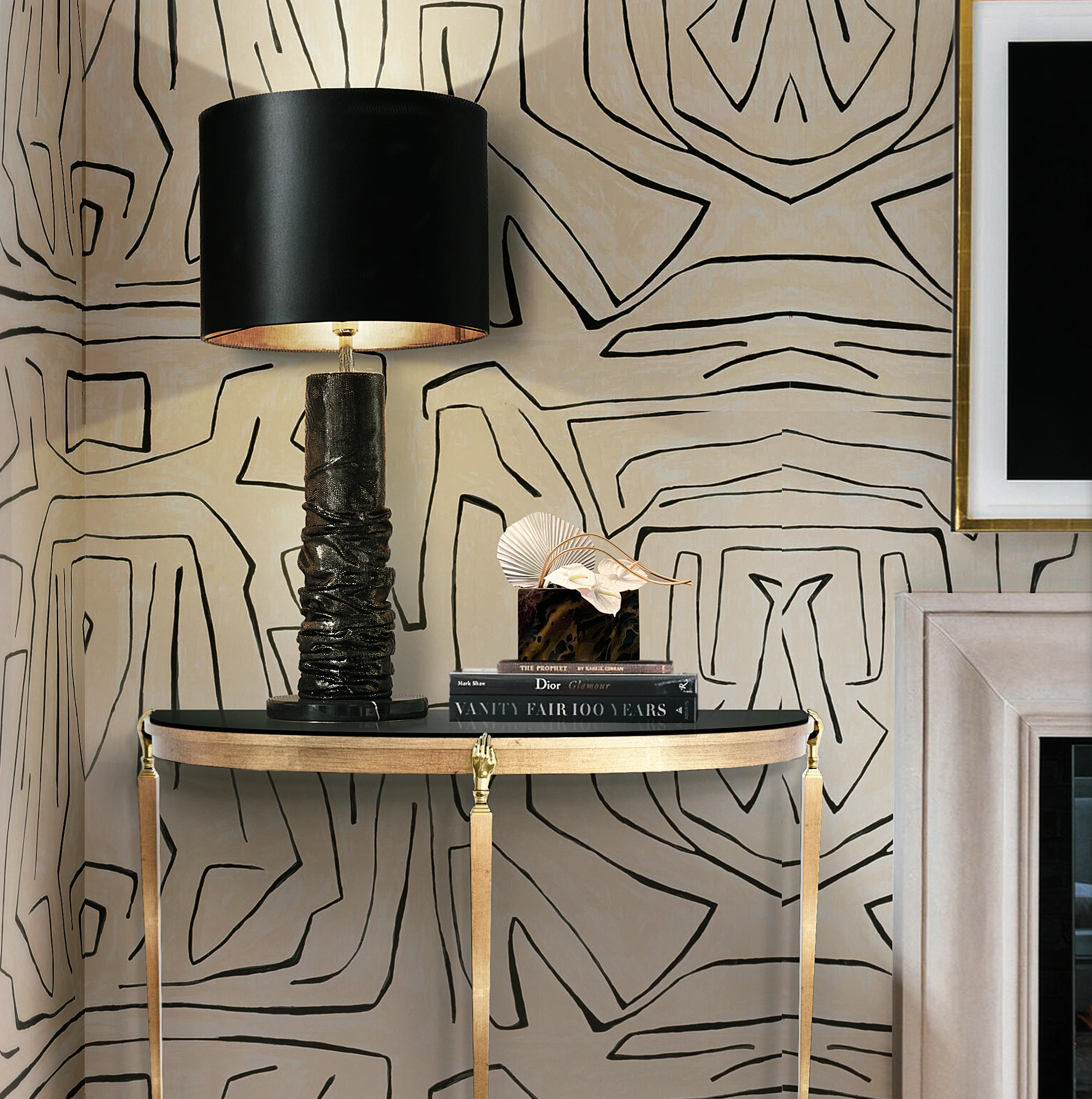 Gisette halfronde console