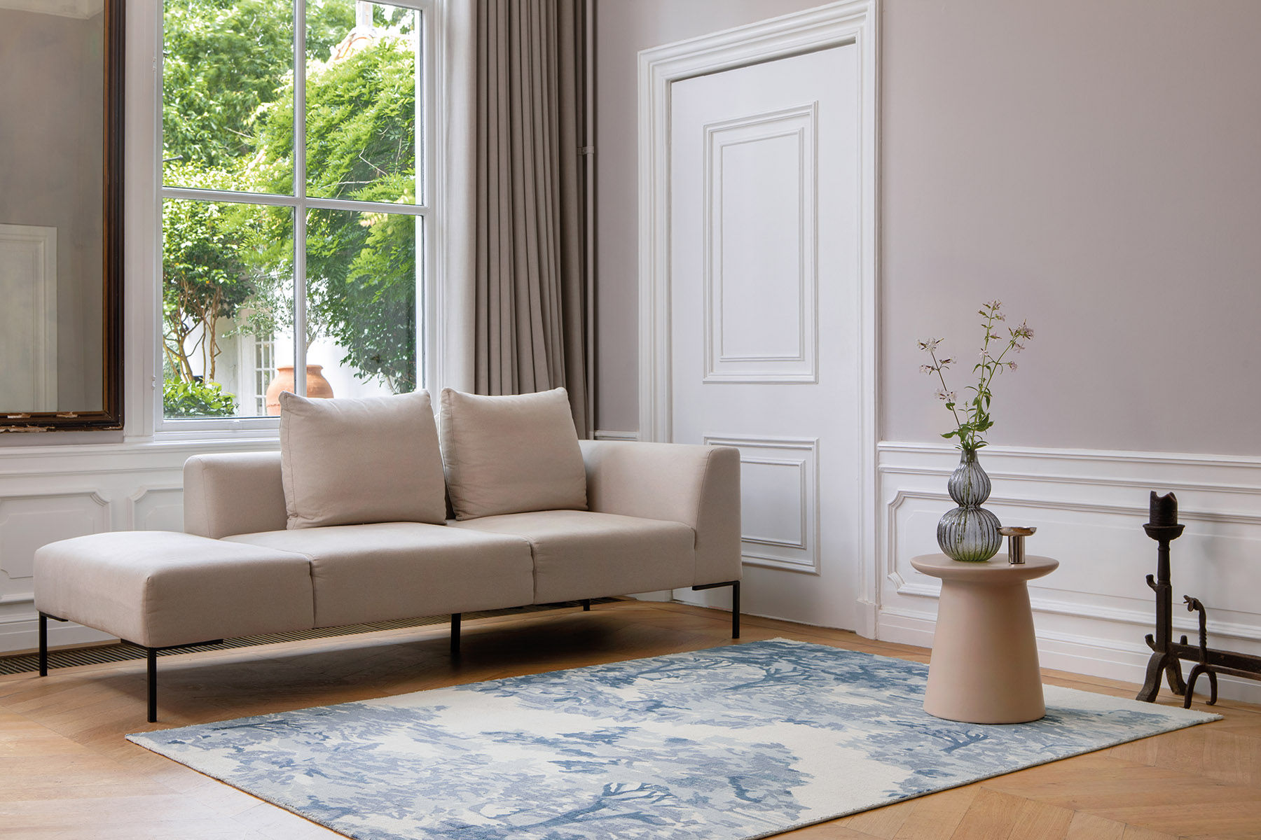 Landscape lichtblauw tapijt | Maat: 170 × 240 cm