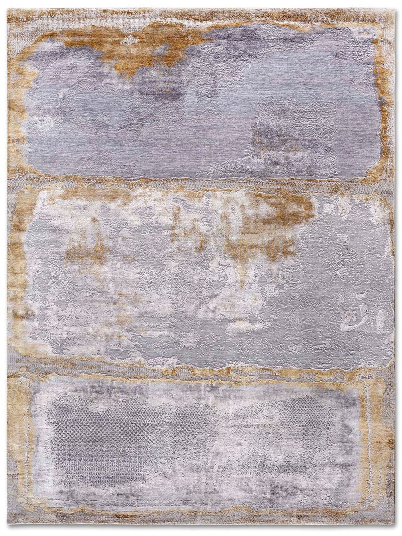 Silver White Grey handgeweven tapijt | Maat: 170 × 240 cm