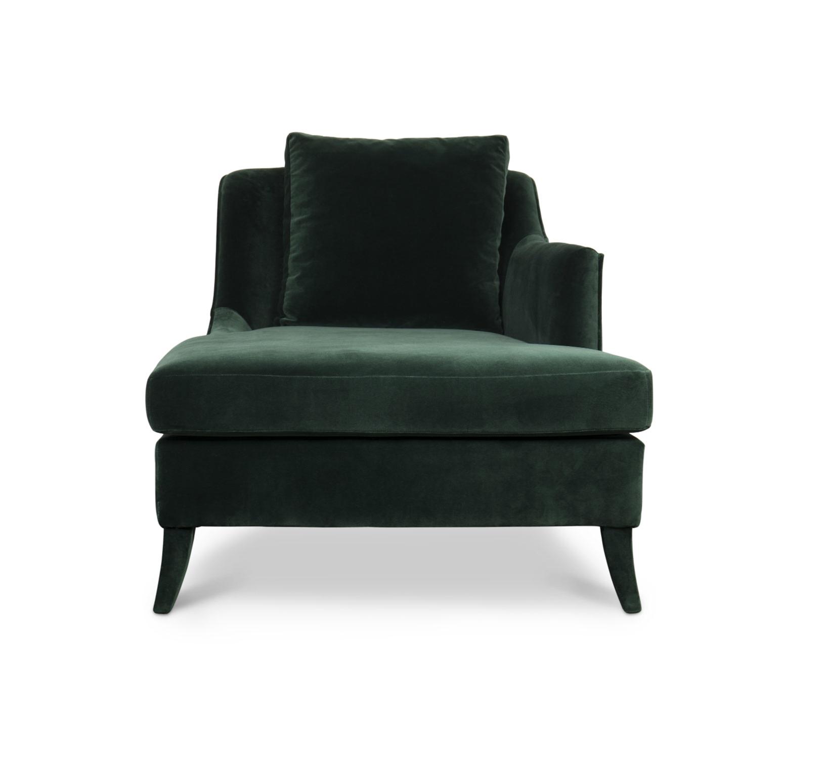 Pluche fluwelen chaise longue