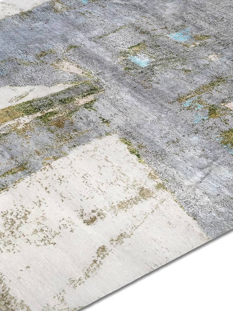 Green Rust handgeweven tapijt | Maat: 365 × 457 cm