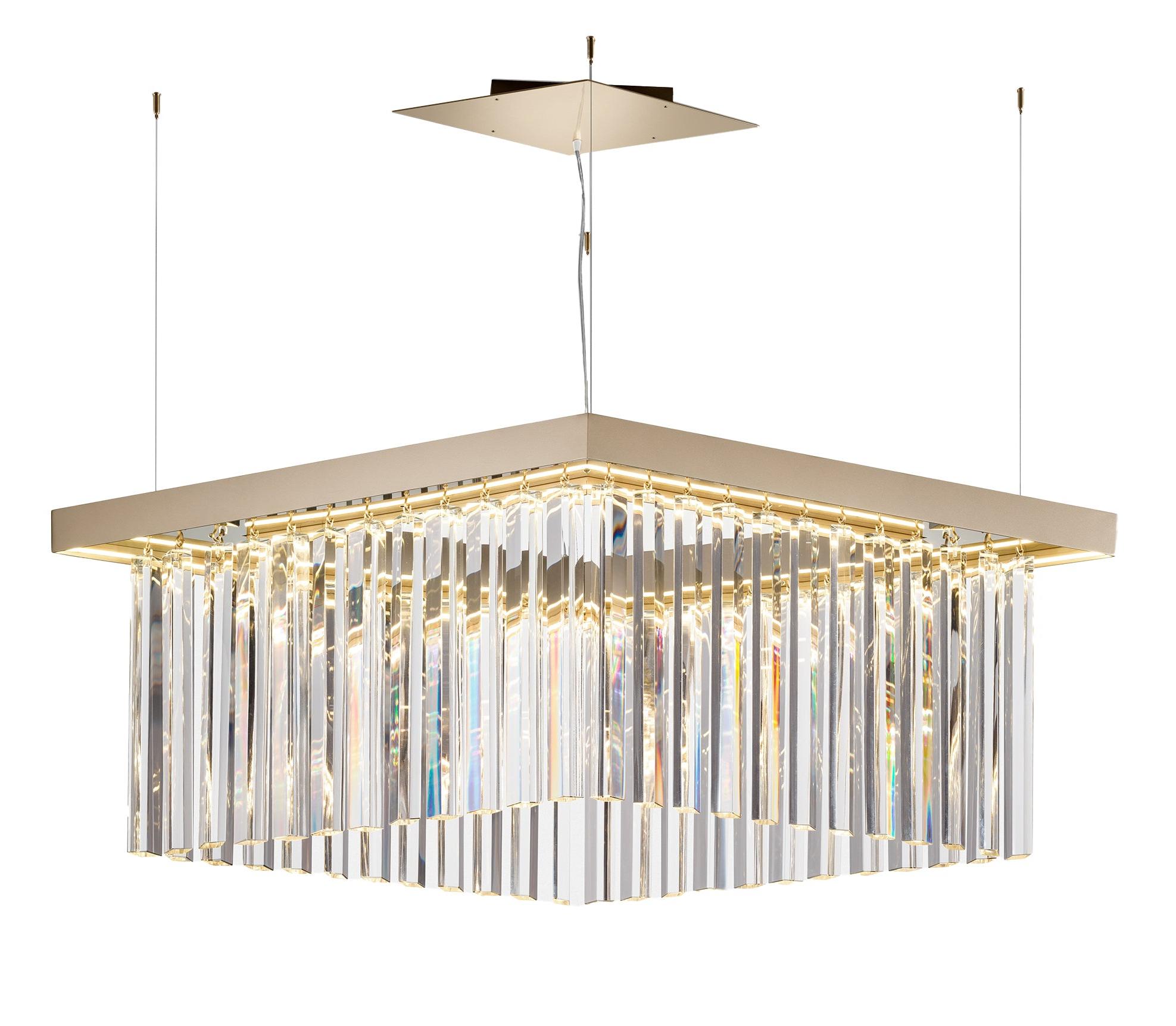 Kleine Rhombus Transparante Glas Kroonluchter