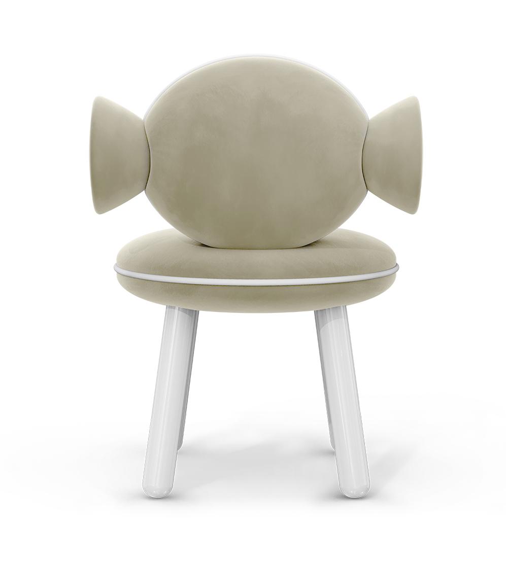 Lollipop crème poefstoel