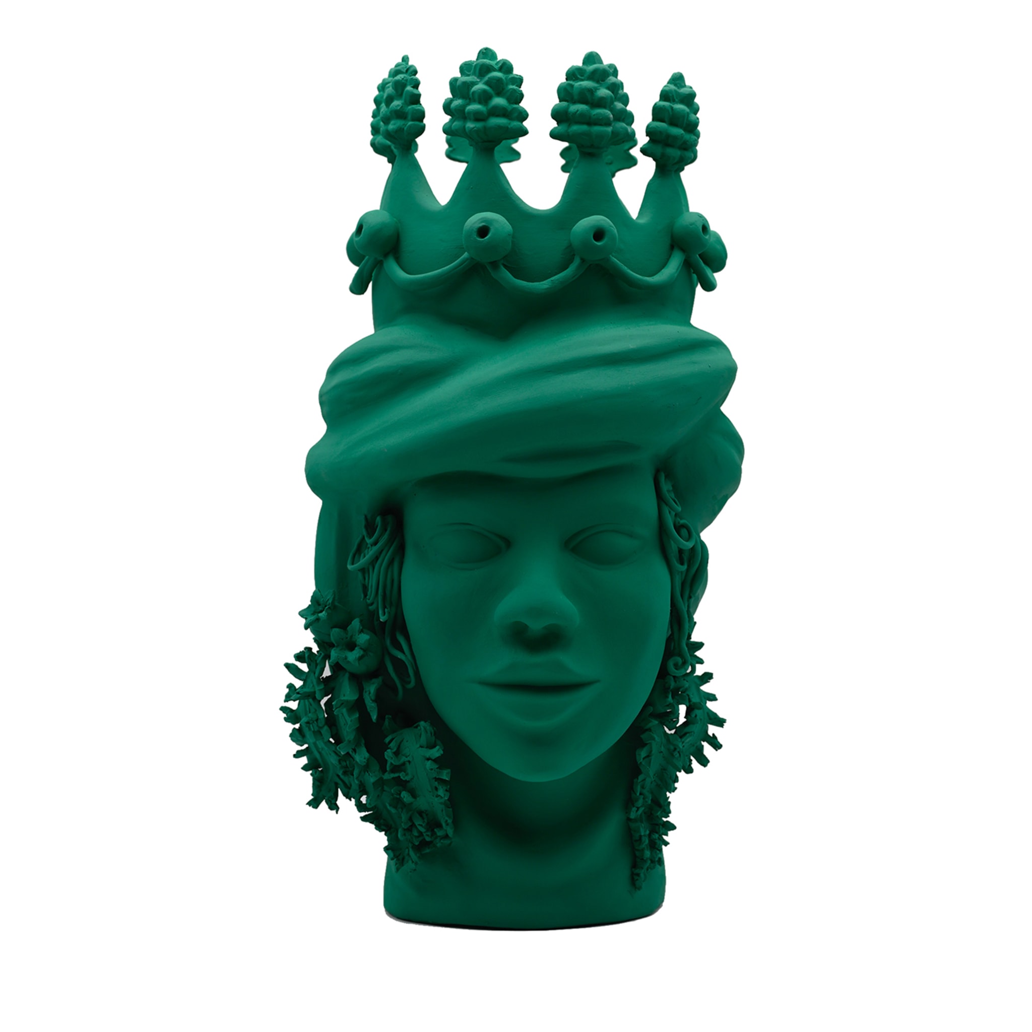 Moor's Head groene sculptuur