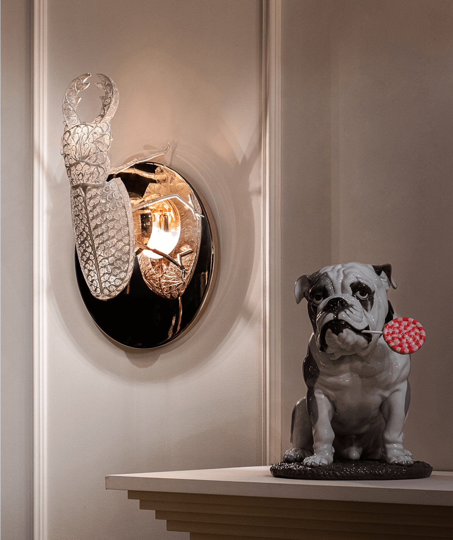 Filigree Scarab wandlamp