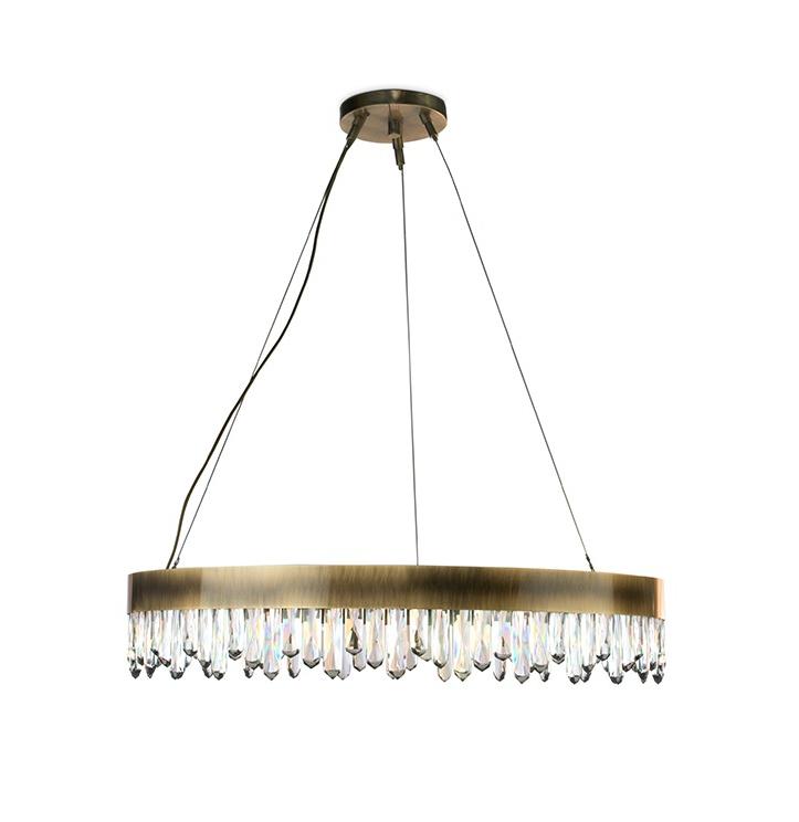 Stromend messing hanglamp