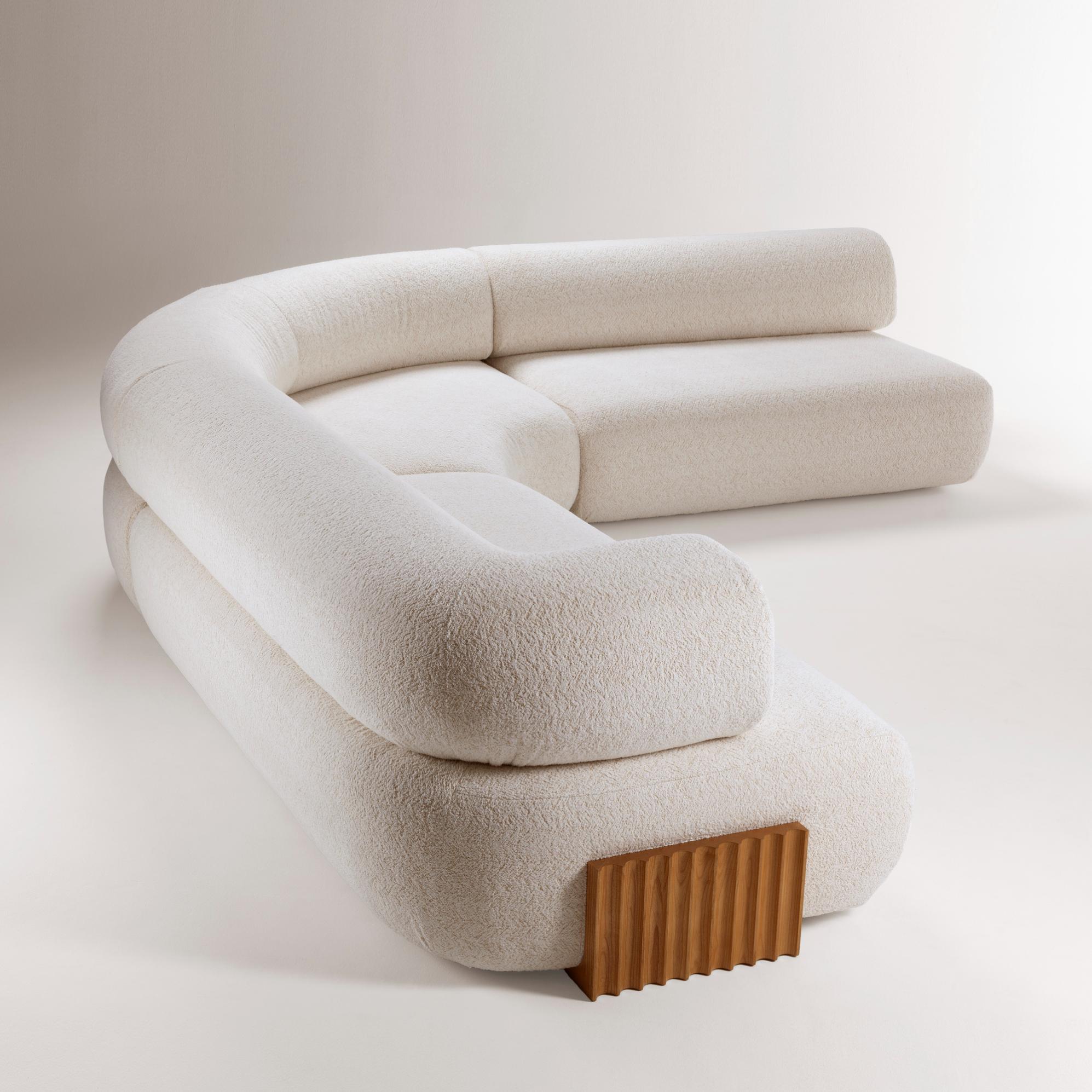 Carmel houten modulaire bank