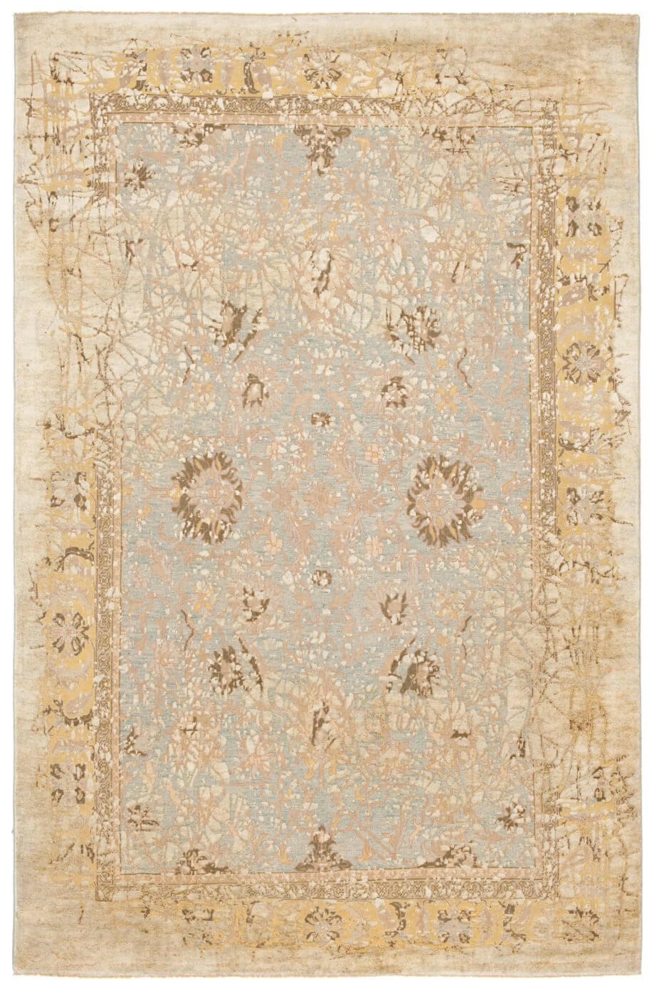 Ziegler prince pleasure blauw grijs zijde tapijt | Maat: 250 × 300 cm