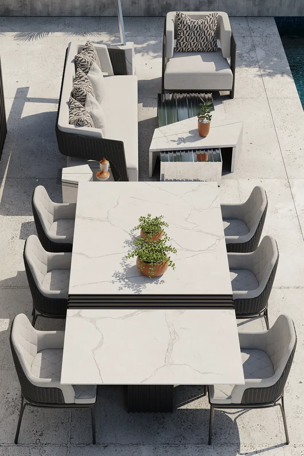 Regal grijze tuinstoel