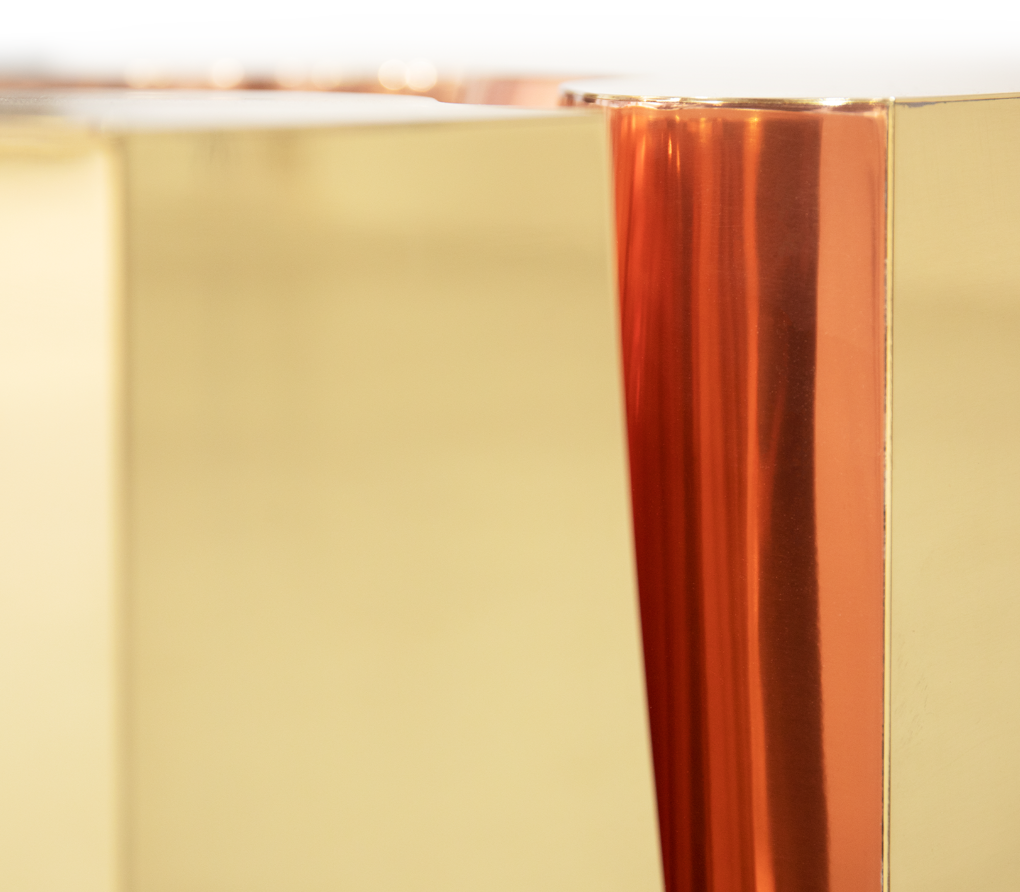 Fissure goud koper salontafel