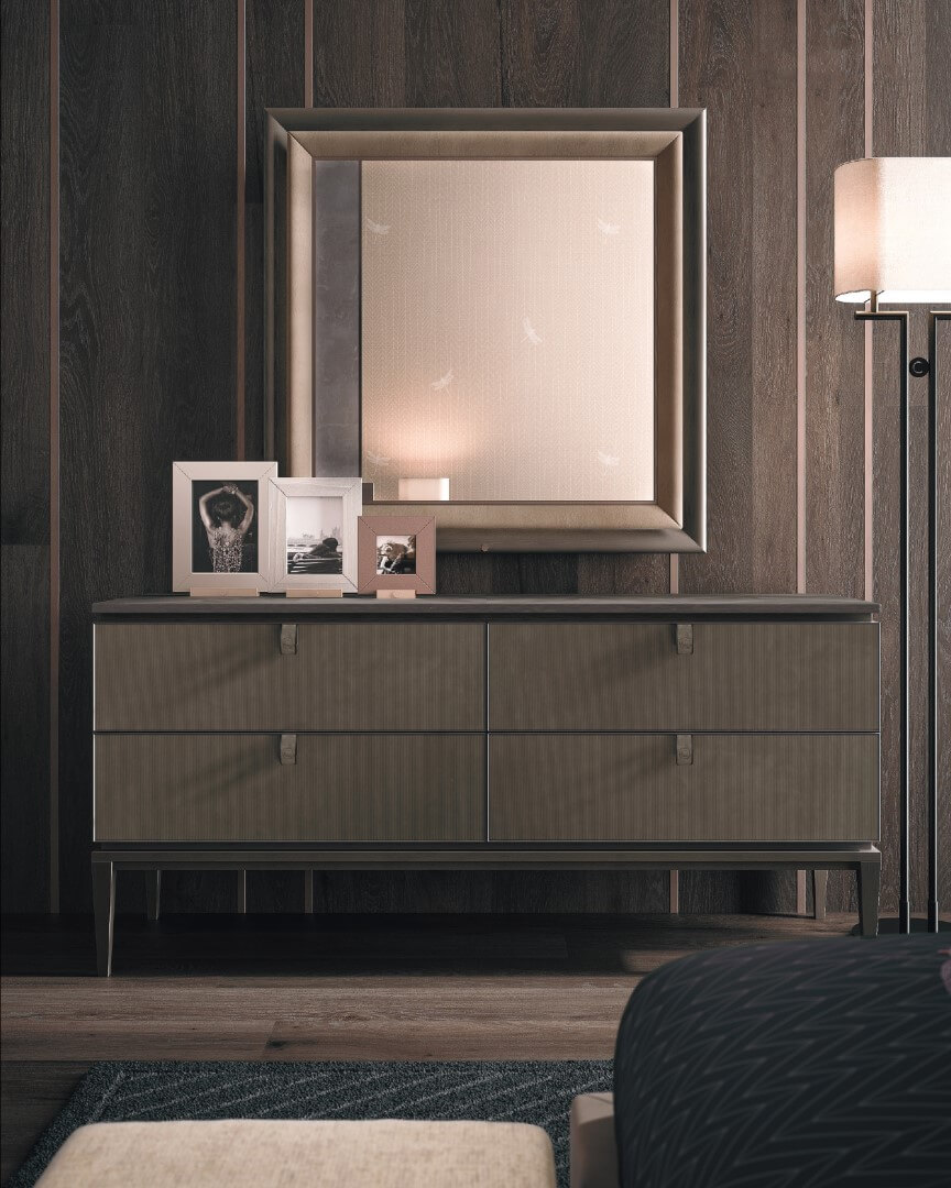 Donkerbruine ladekast