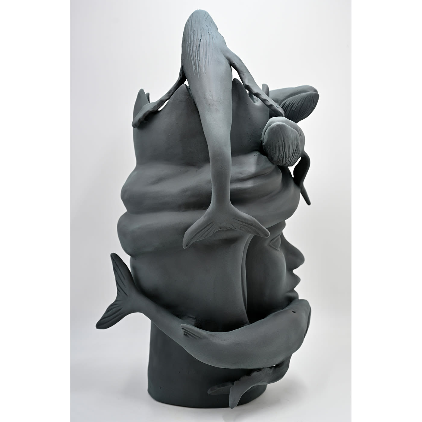 Moor's Head grijze sculptuur