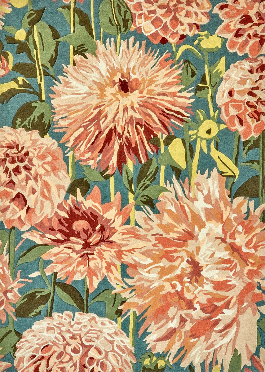 Dahlia koraal/wilderness tapijt | Maat: 200 × 280 cm