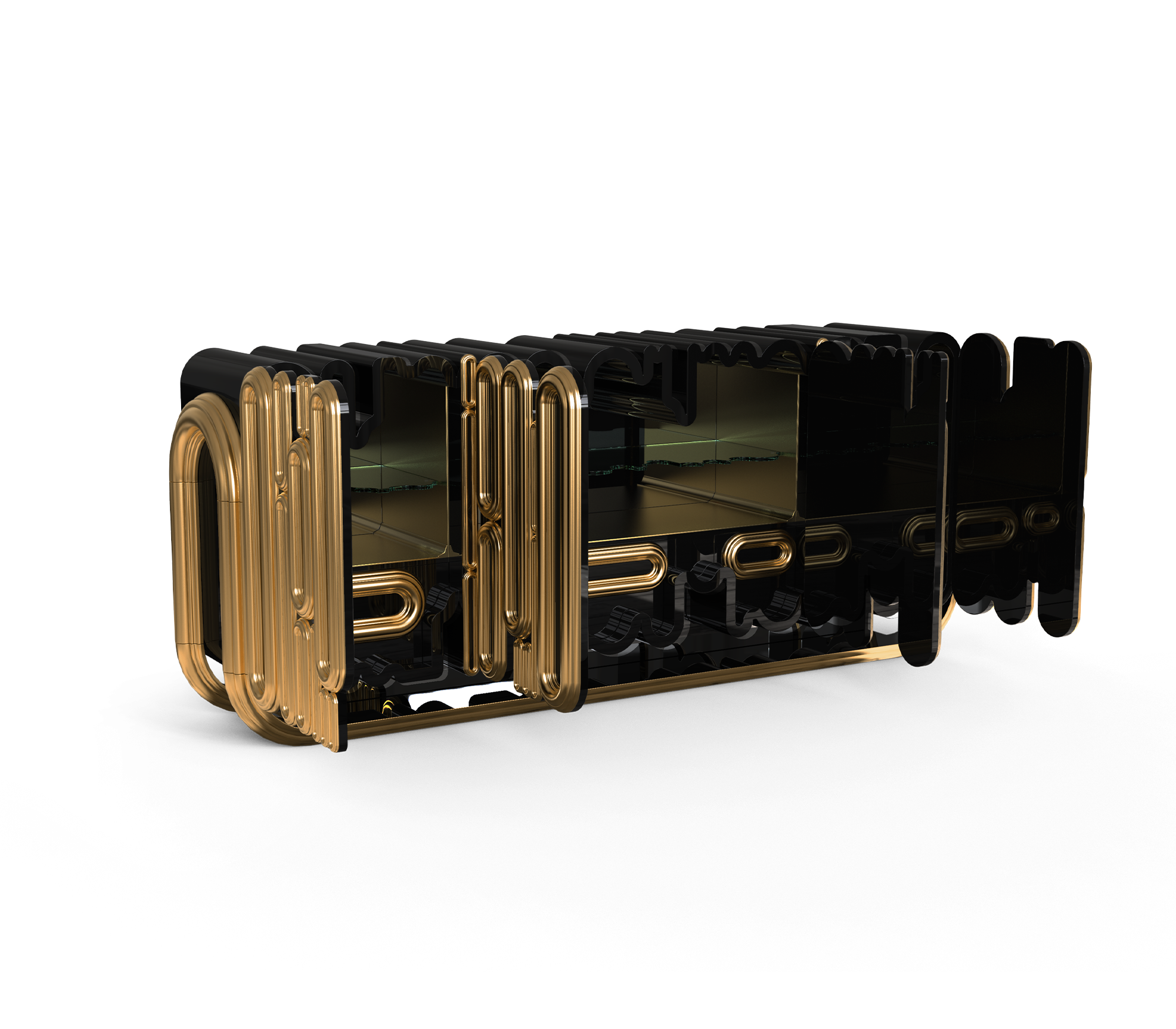 Ellipse gouden dressoir