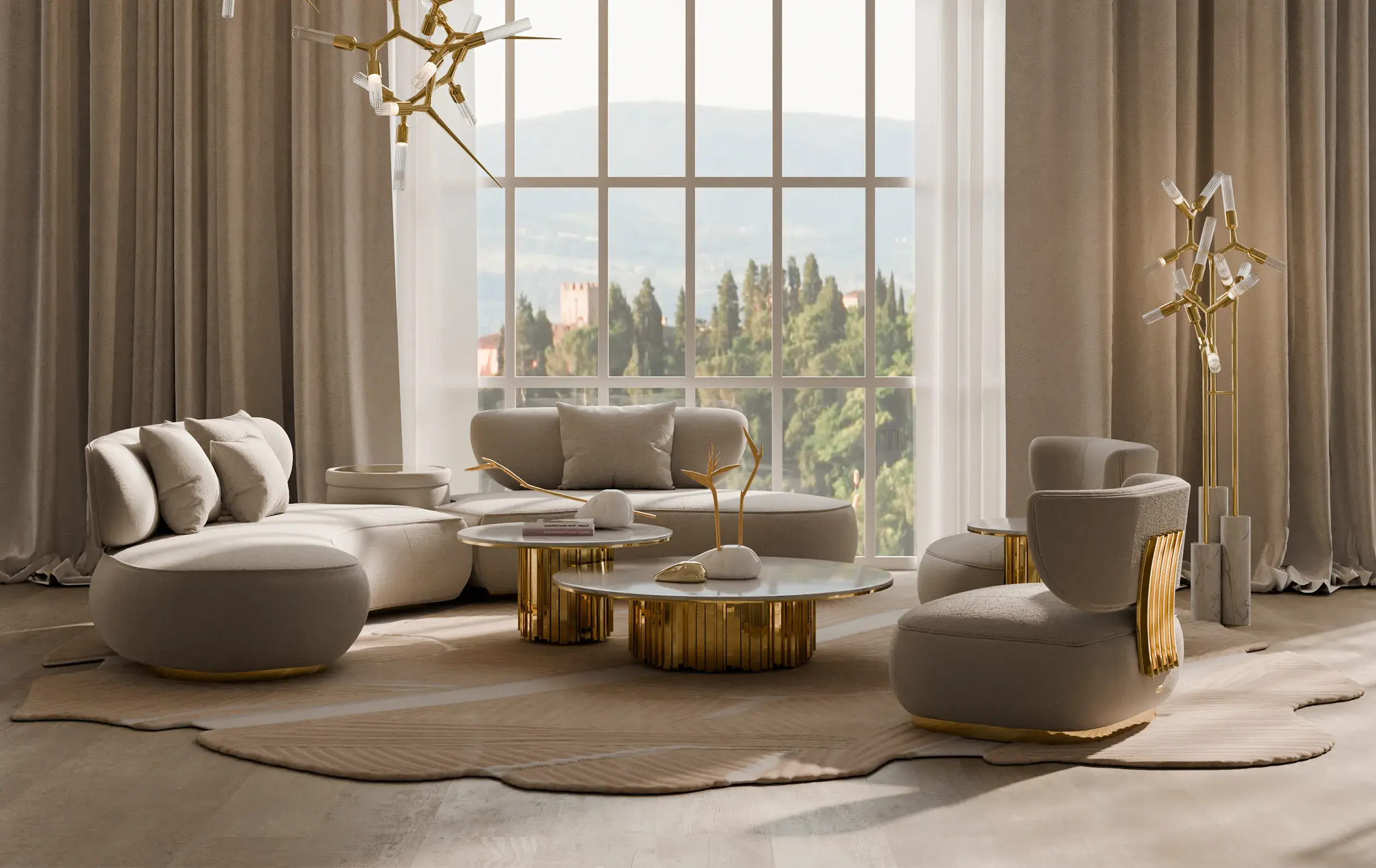 Lattice ronde bank - 1