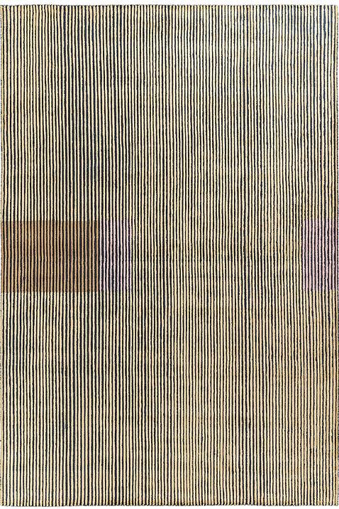 Handloom viscose lijnen vloerkleed